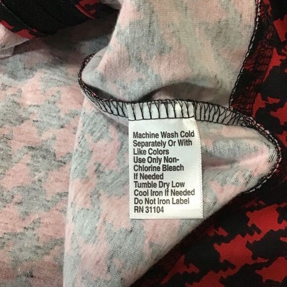 Kim Rogers Full Zip Red Black Houndstooth Jacket 1X - Picture 8 of 8